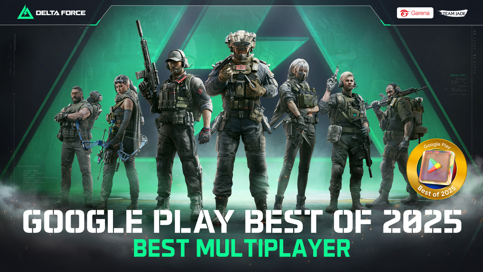 banner of Garena® Delta Force Wins Google Play Best of 2025 "Best Multiplayer"