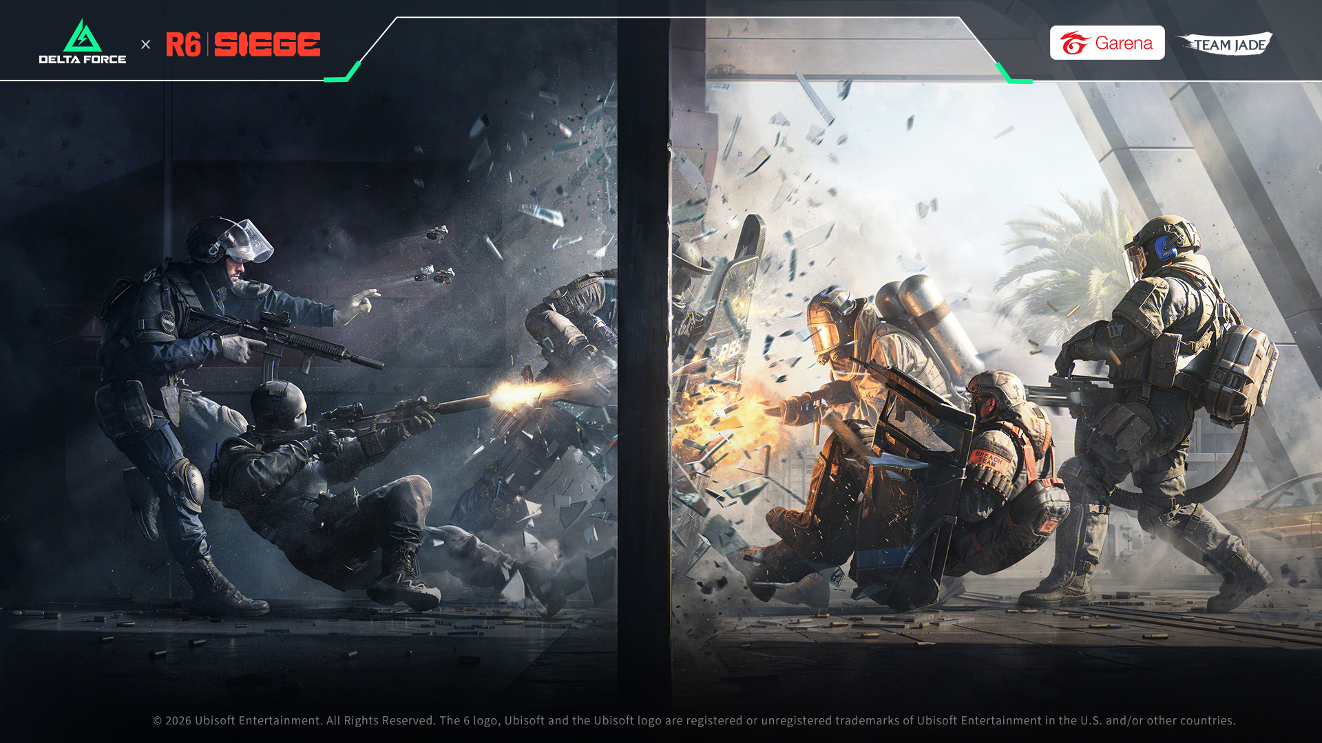 banner of Two Tactical Worlds Collide: Tom Clancy's Rainbow Six Siege® Is Coming to Garena® Delta Force