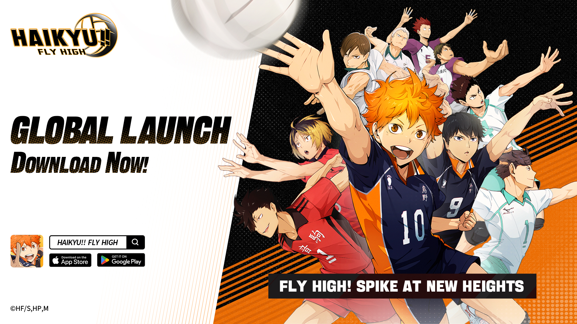 banner of Spike Into Action! Garena's HAIKYU!! FLY HIGH is now on iOS and Android